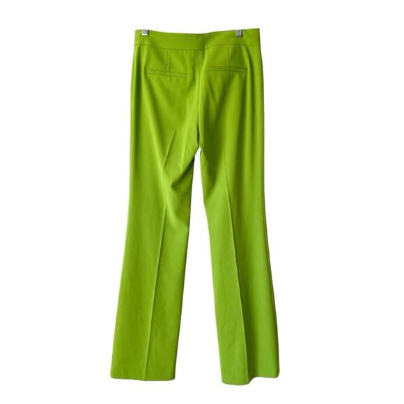 Alice + Olivia Livi Flare Leg Trousers Pants NWTs size 4 Parrot Green Lime - Picture 7 of 9